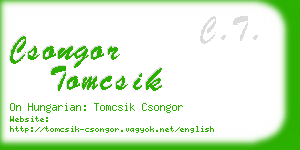 csongor tomcsik business card